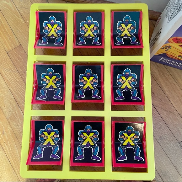 TMNT Cowabunga Pizza Toss Tic Tac Toe 1991 Ramco Very Rare Complete Original Box - Picture 5 of 16